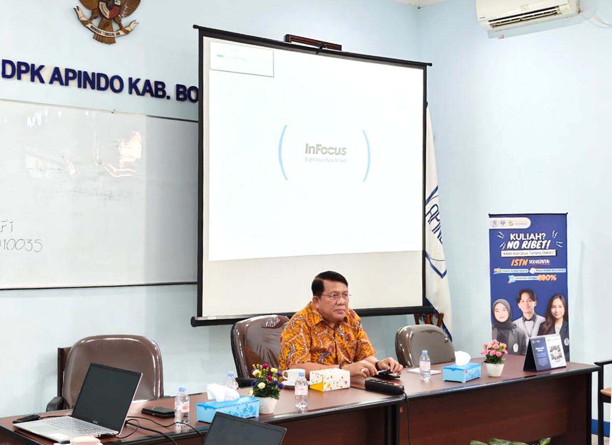 Sosialisasi Pemagangan mahasiswa di perusahaan dan perkuliahan karyawan dengan Program RPL, kerjasama DPK APINDO Kabupaten Bogor, ISTN Jakarta dan Perusahaan anggota APINDO.